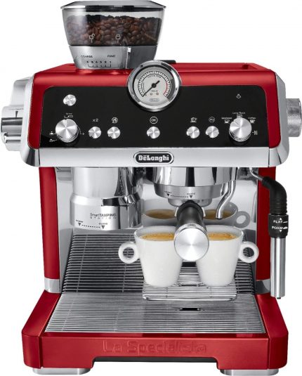 De'Longhi La Specialista Prestigio Espresso Machine with Active Temperature Control and Dual Heating System Red